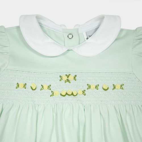 Macacão Vestido de Bebê Feminino Egípcio Gold Fio 50 - VERDE