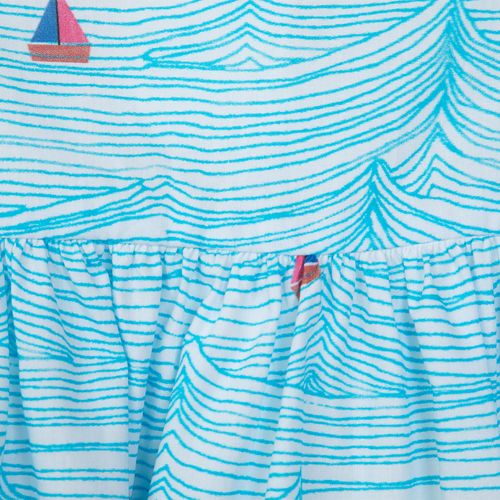 Vestido Infantil Feminino Fio 60 Estampa Náutico Alegre - AZUL