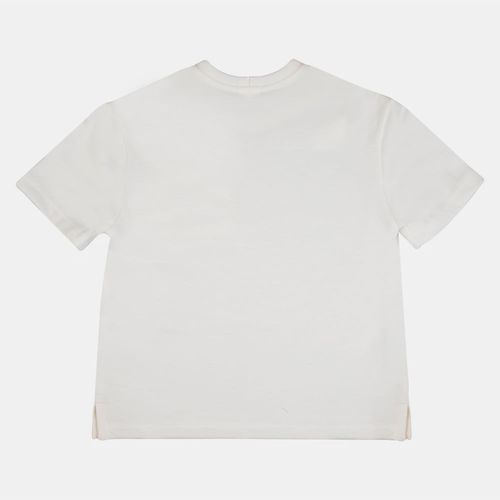 Camiseta Infantil Masculina Malha Rugby com Bolso - OFF WHITE