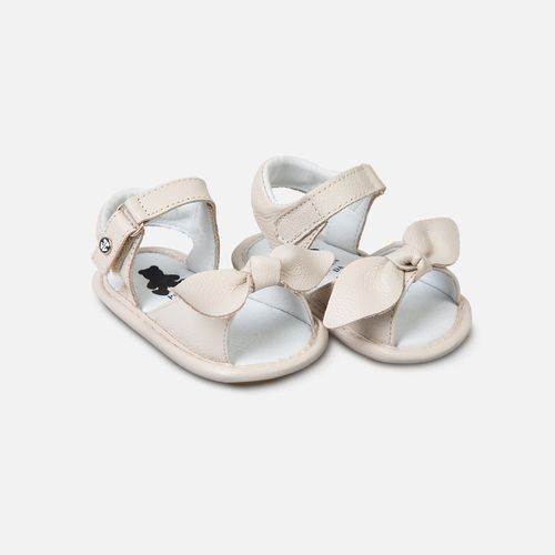 Sandália Bebê Feminina Laço Nozinho - OFF WHITE