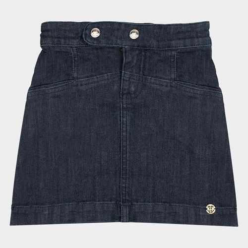 Saia Jeans Infantil Feminino Empoli com 5 Bolsos - AZUL MARINHO