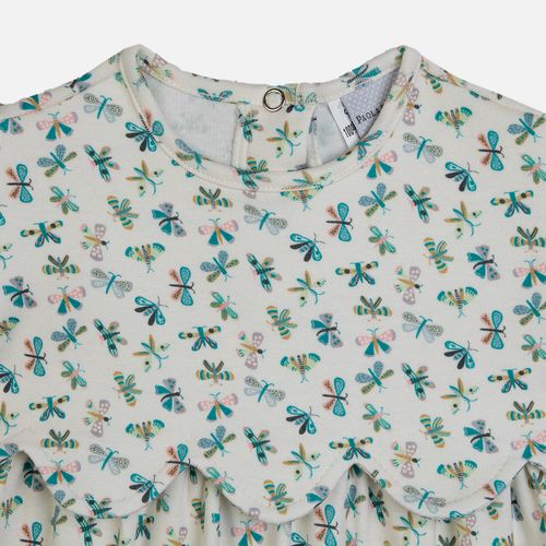 Macacão Curto Bebê Feminino Algodão Egípcio Liberty Borboleta - CRU