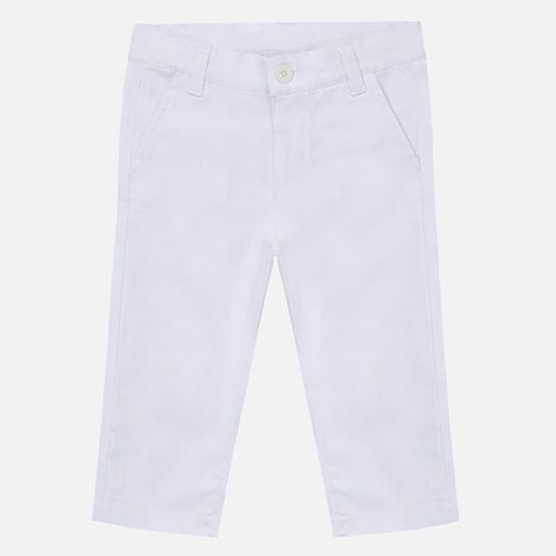 Calça Chino de Bebê Masculina com Bolso - BRANCO