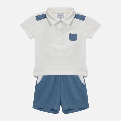 Conjunto Bebê Masculino Sport Fleece Reciclado - AZUL