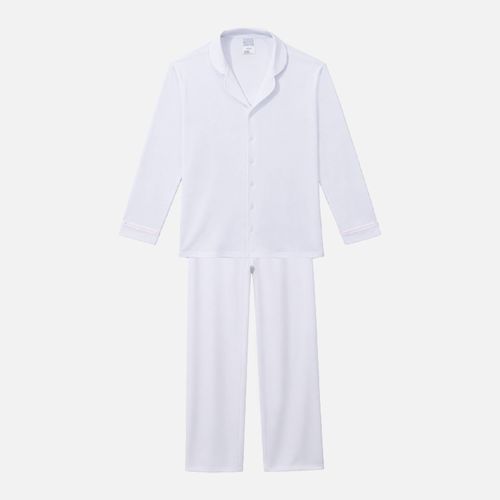 Pijama Adulto Feminino Egípcio Gold com Bolso - BRANCO