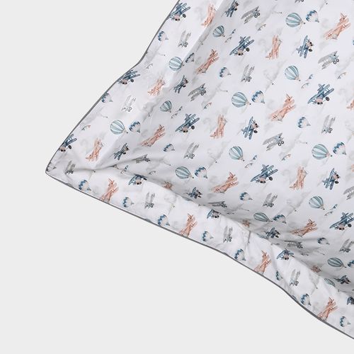 Jogo de Cama Solteiro Algodão Egípcio Fio 230 Balões - BRANCO