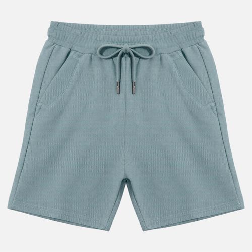 Bermuda Infantil Masculina Moletom Rugby Sarja - AZUL