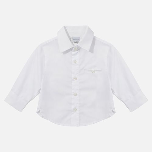 Camisa Bebê Masculina Ravel Stretch Manga Longa - BRANCO
