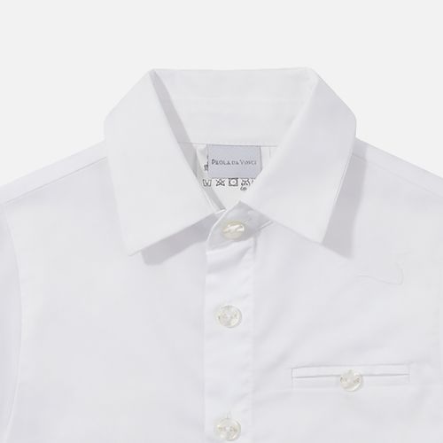 Camisa Bebê Masculina Ravel Stretch Manga Longa - BRANCO