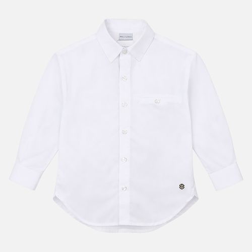 Camisa Infantil Masculina Ravel Stretch Manga Longa com Bolso - BRANCO