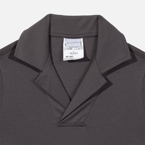 Camiseta Polo Infantil Masculina Interloque Fio 60 Pima - CINZA CHUMBO