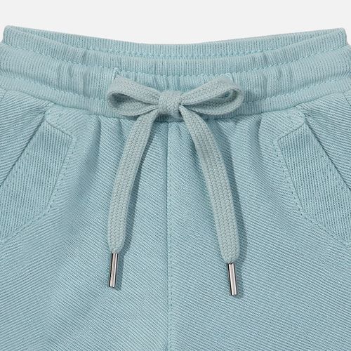 Bermuda Bebê Masculina Moletom Rugby Sarja - AZUL