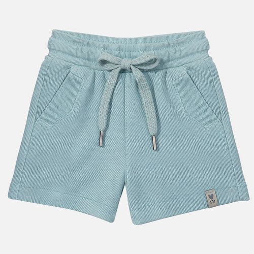 Bermuda Bebê Masculina Moletom Rugby Sarja - AZUL