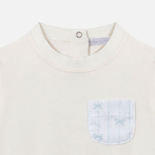 Conjunto Bebê Feminino Saia e Camiseta Gold Perseu Laços - OFF WHITE