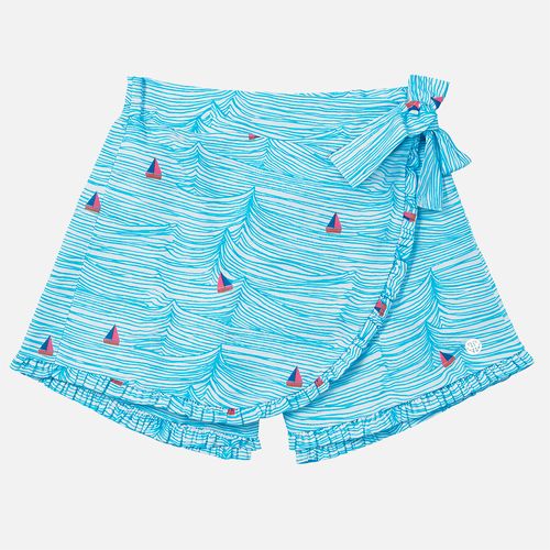 Saia Shorts Infantil Feminina Ravel Náutico - AZUL