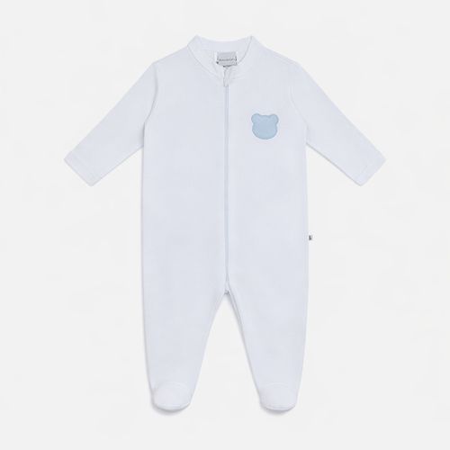 Macacão Bebê Masculino Egípcio Gold com Zíper - BRANCO