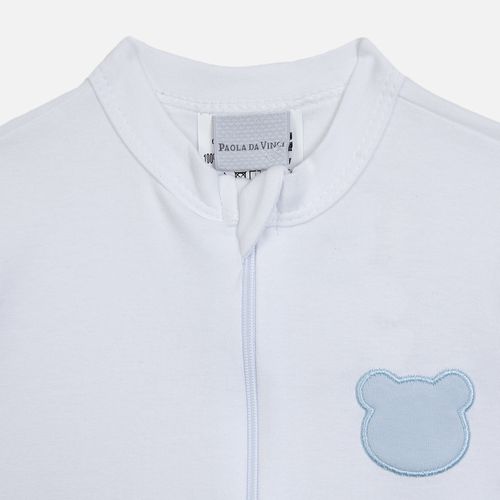 Macacão Bebê Masculino Egípcio Gold com Zíper - BRANCO