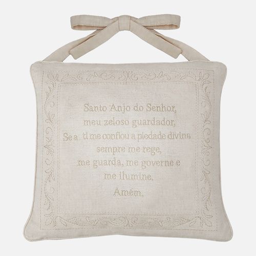 Almofada Bebê Unissex Linen Fresh Santo Anjo - KAKI