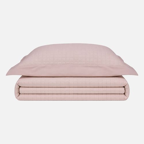 Colcha Solteiro 400 Fios Matelassê Piazza - ROSA BEBE