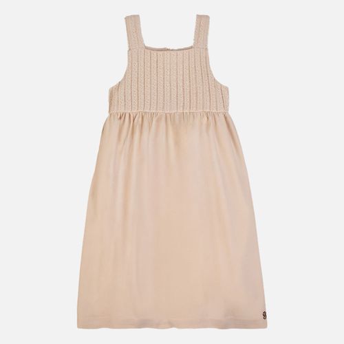 Vestido Infantil Feminino Malha Lavin com Alças - OFF WHITE