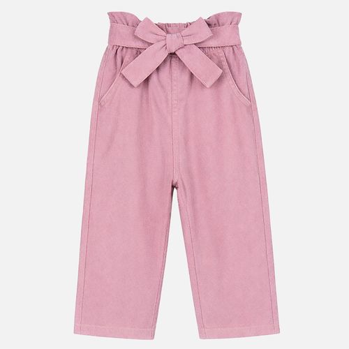 Calça Bebê Feminina Veludo com Bordado - ROSE