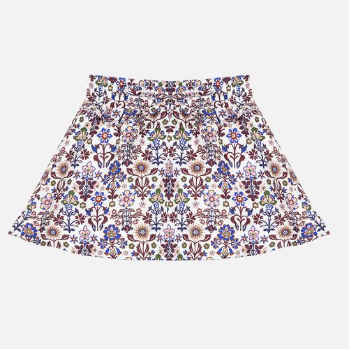 Saia Bebê Feminina Tana Lawn Liberty Floral - BORDO