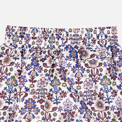 Saia Bebê Feminina Tana Lawn Liberty Floral - BORDO