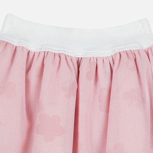 Saia Bebê Feminina Tule Estampado Flores - ROSA