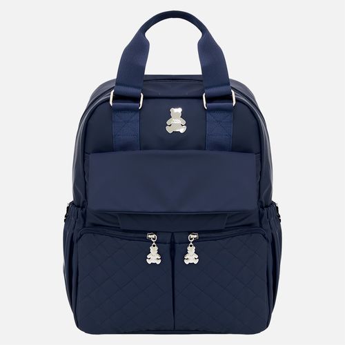 Mochila Maternidade Unissex  Bolso Matelassê Bimbi - AZUL MARINHO