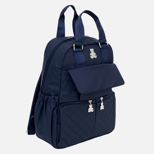 Mochila Maternidade Unissex  Bolso Matelassê Bimbi - AZUL MARINHO