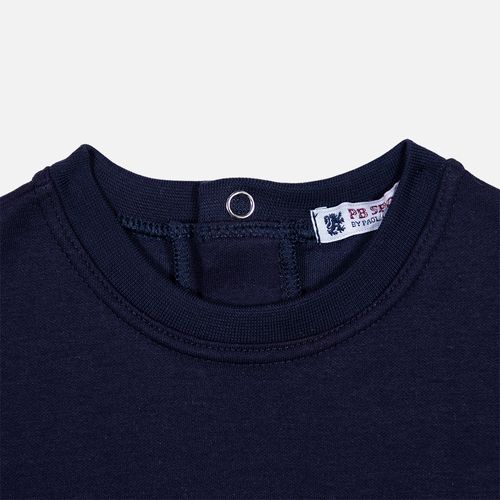 Camiseta Infantil Masculina Suedine com Poliamida e Bolso - AZUL MARINHO