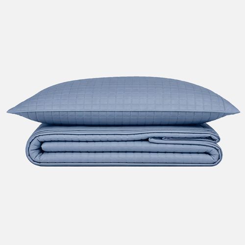 Colcha Casal 400 Fios Matelassê Piazza - AZUL