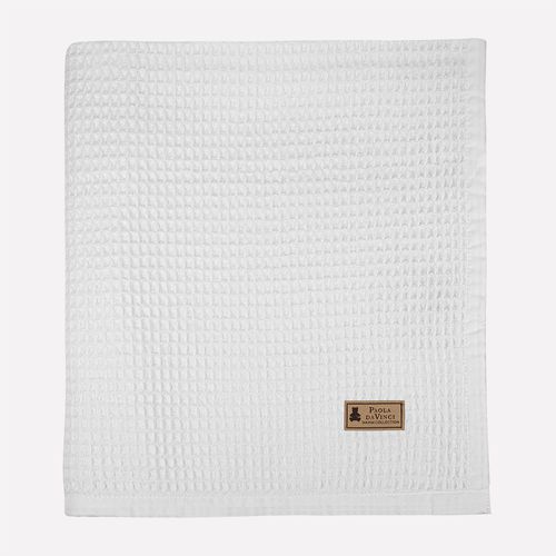 Cobertor de Berço Unissex Waffle Algodão - BRANCO