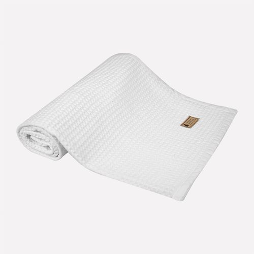 Manta de Colo Waffle Algodão - BRANCO