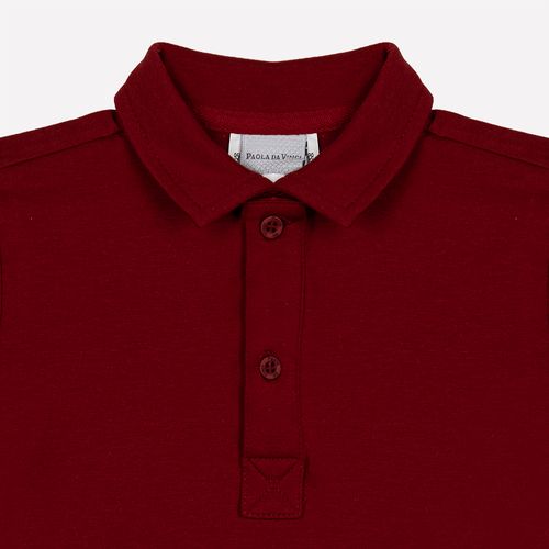 Camiseta Bebê Masculina Malha Polo Pima - VERMELHO