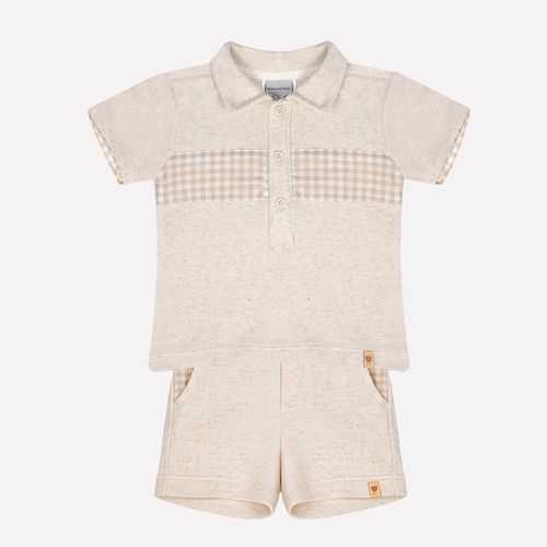 Conjunto Bebê Masculino Dupla Face Belfast - BEGE