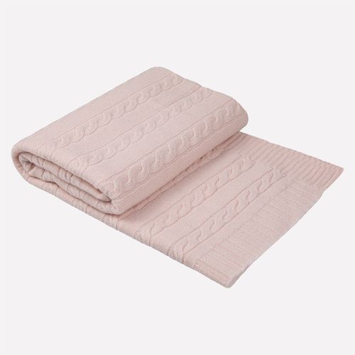 Manta Bebê Cashmere com Tranças - ROSA BEBE