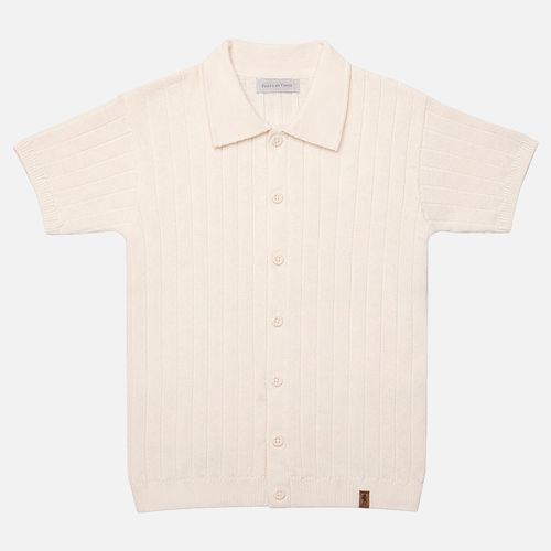 Camisa Infantil Masculina Canelada - OFF WHITE