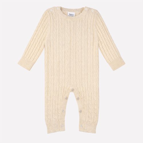 Macacão Bebê Masculina Cashmere com Tranças - CRU