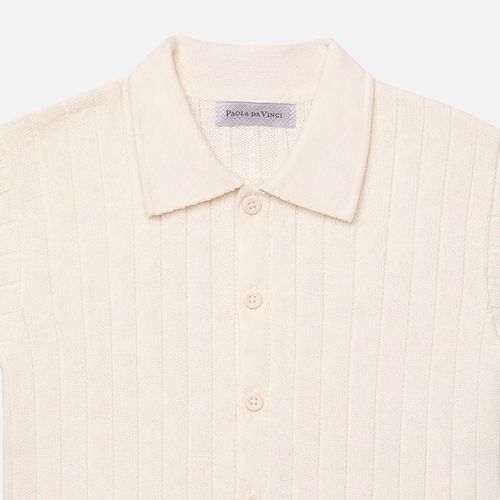 Camisa Bebê Masculina Canelada - OFF WHITE
