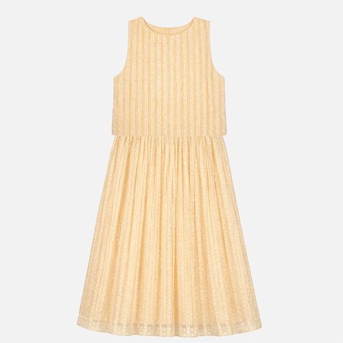 Conjunto Infantil Feminino Festa Crepe Bachi List - AMARELO