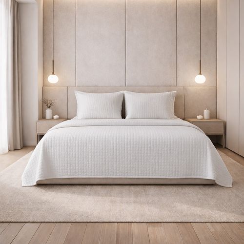 Capa de Edredom 300 Fios Matelassê Bérgamo - BRANCO