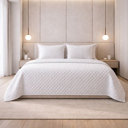 Capa de Edredom Casal Sevilha - BRANCO