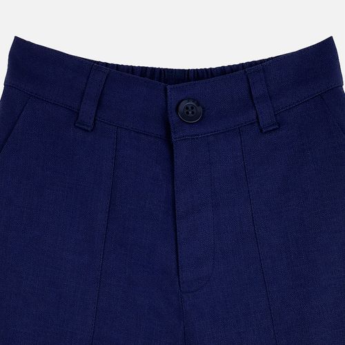 Calça Infantil Masculina Puro Linho com Bolso Lateral - AZUL MARINHO
