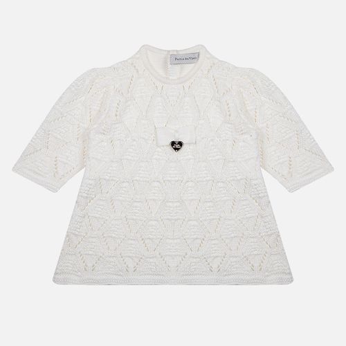 Saída Maternidade Bebê Feminino Conjunto Xale Vestido e Body - BRANCO