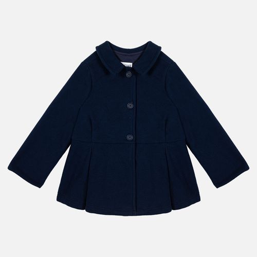 Casaco Infantil Feminino Microsoft com Pregas - AZUL MARINHO