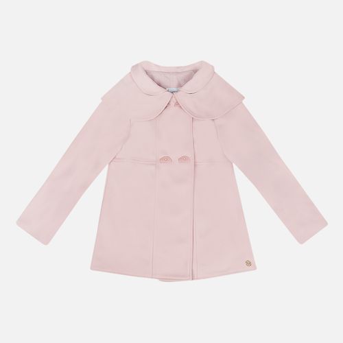 Casaco Infantil Feminino Malha Smith com Pala - NUDE