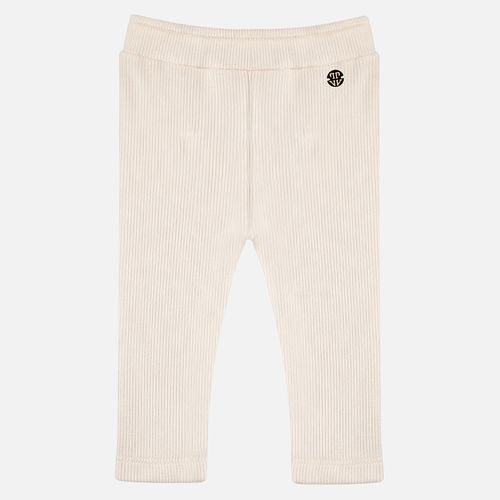 Legging Bebê Feminino Plush Cotelê - OFF WHITE