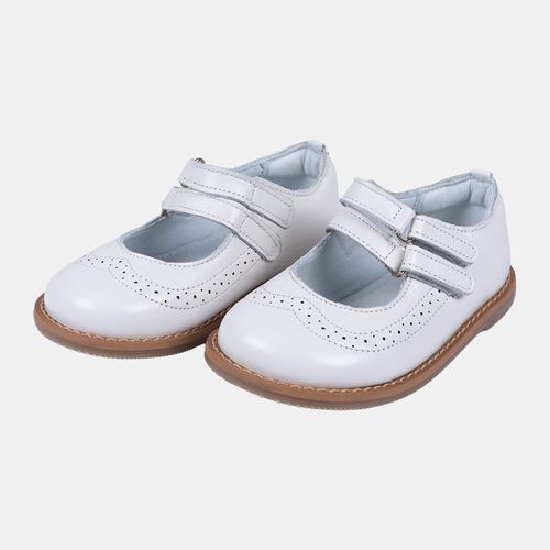 Sapato Mary Jane Toddler Feminino Tiras Duplas - OFF WHITE