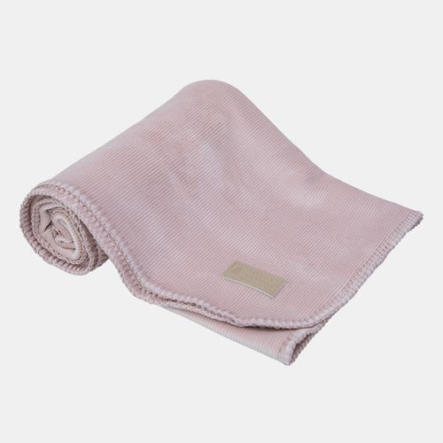 Manta Bebê Unissex Plush Cotelê - ROSE